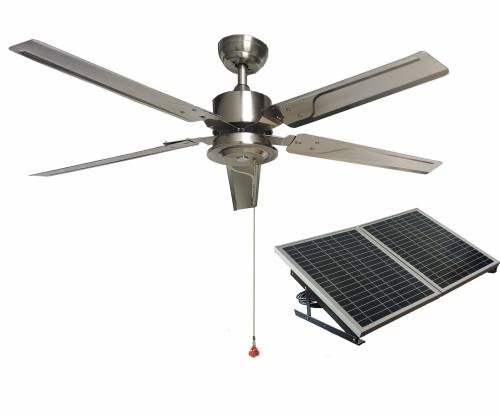 Ventilator de tavan solar de exterior 52" motor fara perii 40W panou solar pentru verande terase foisoare holuri Pergola Adapost Sunroom