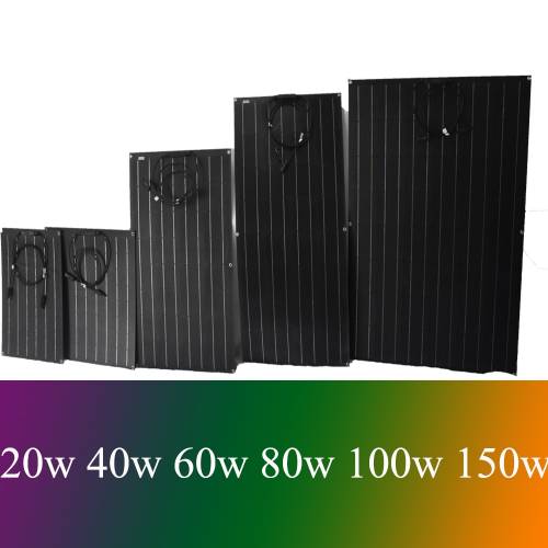 20W 40W 60W 80W 100w 120w 150w 160w 18V Panou solar Flexibil ETFE Sistem de acoperire cu film anticoroziv Kit de alimentare