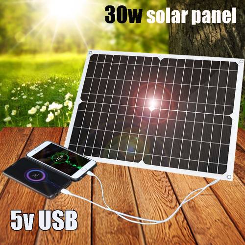 Panou solar 12v 5v dual USB 30w incarcator flexibil de baterie cu baterie de celule solare sistem fotovoltaic de acasa pentru barca cu masina telefon...