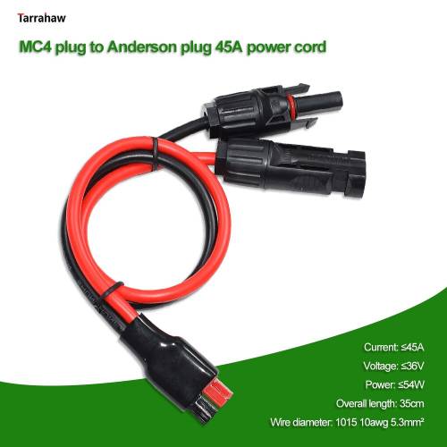 Panou solar Cablu 45A Mufa Anderson MC4 Conector la linia Anderson 10awg Anderson la MC4 Centrala electrica generatoare solara portabila
