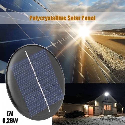 Panou solar rotund 1/2 buc 60 mm 0 - 28 W 5 V DIY Power Bank Incarcatoare pentru celulele bateriei portabile Mini sistem solar Accesorii si piese