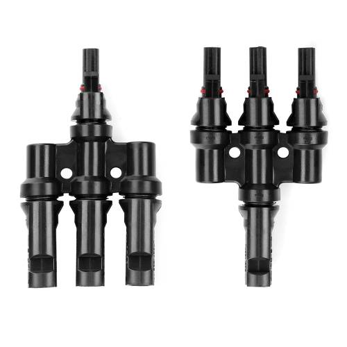 1 pereche 30A/1000V T Branch conector panou solar (MMMF+FFFM) IP67 impermeabil - pentru conectori de cablu fotovoltaic