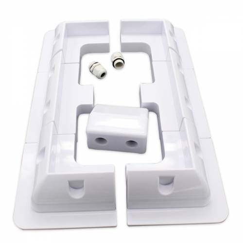 7 buc/set Seturi de suporturi de montare pentru panou solar ABS alb Intrare cablu Gand Ideal pentru rulota caravana RV barca montaj pe acoperis...