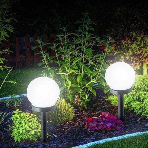 Lampa cu bec alimentat cu energie solara LED - 33 cm - impermeabila - in aer liber - gradina - strada - panou solar - bile - lumini - peluza - curte...