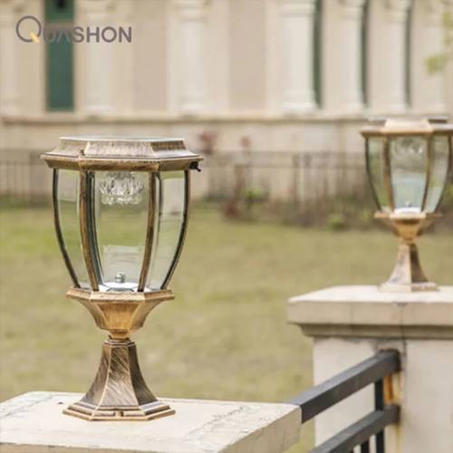 Panou solar LED Coloana Lumina stalp Decorare gradina Spoturi solare in aer liber Lampa stradala Aplice de perete impermeabila Lumina soarelui