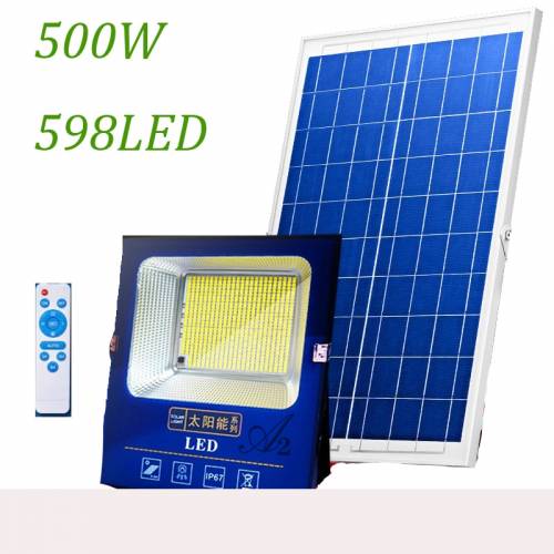 Lumina panou solar 500W 598LED cu cablu de 5 metri Lampa solara in aer liber Lumina de noapte soare Lumina solara impermeabila Gradina de urgenta
